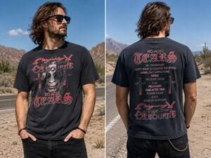 Ozzy Osbourne No More Tears T-Shirt Men’s M Black Double Sided Graphic Rock Tee
